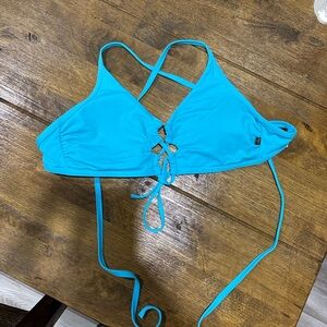 Aqua Vibrant Blue Bikini Top